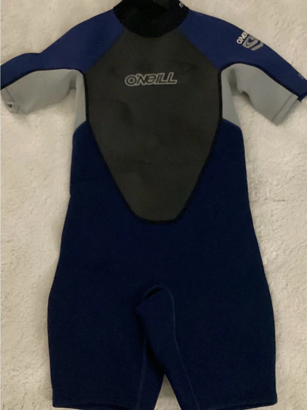 O'Neill Ladies Navy & Gray Short-Sleeve One-Piece Wetsuit